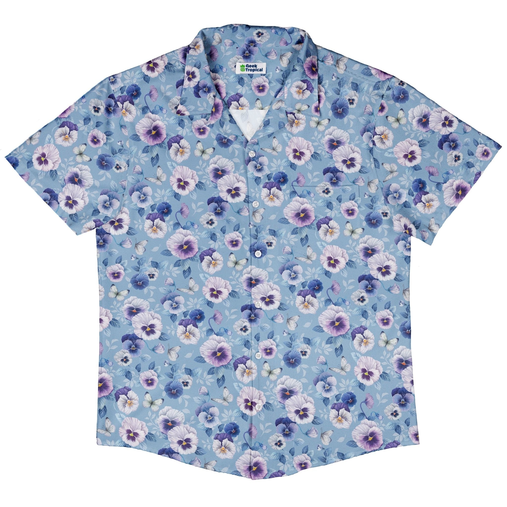 Velvet Pansies Button Up Shirt 5