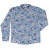 Velvet Pansies Long Sleeve Button Up Shirt front