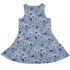 Velvet Pansies Sleeveless Dress back