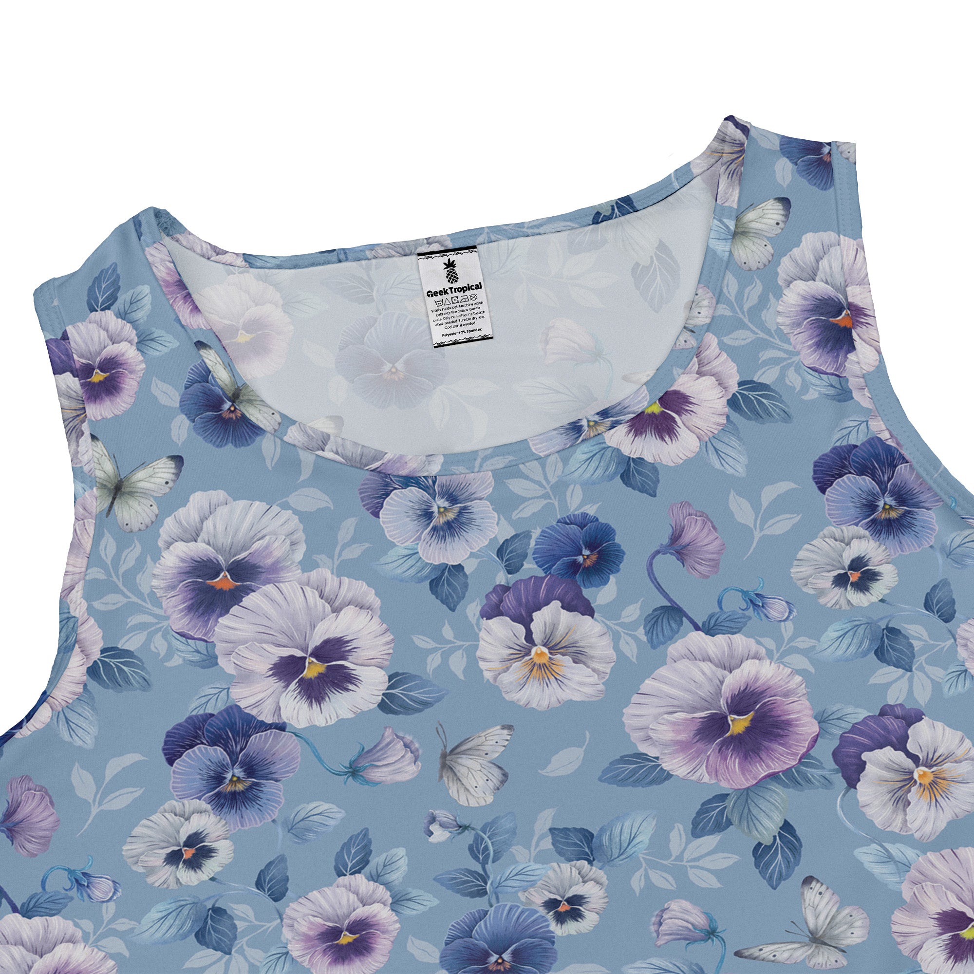 Velvet Pansies Sleeveless Dress 2