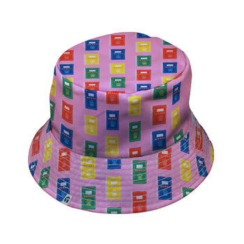 Vet Text Books Bucket Hat Geek Nerd animal patterns Design by Zirkus Design lx - B
