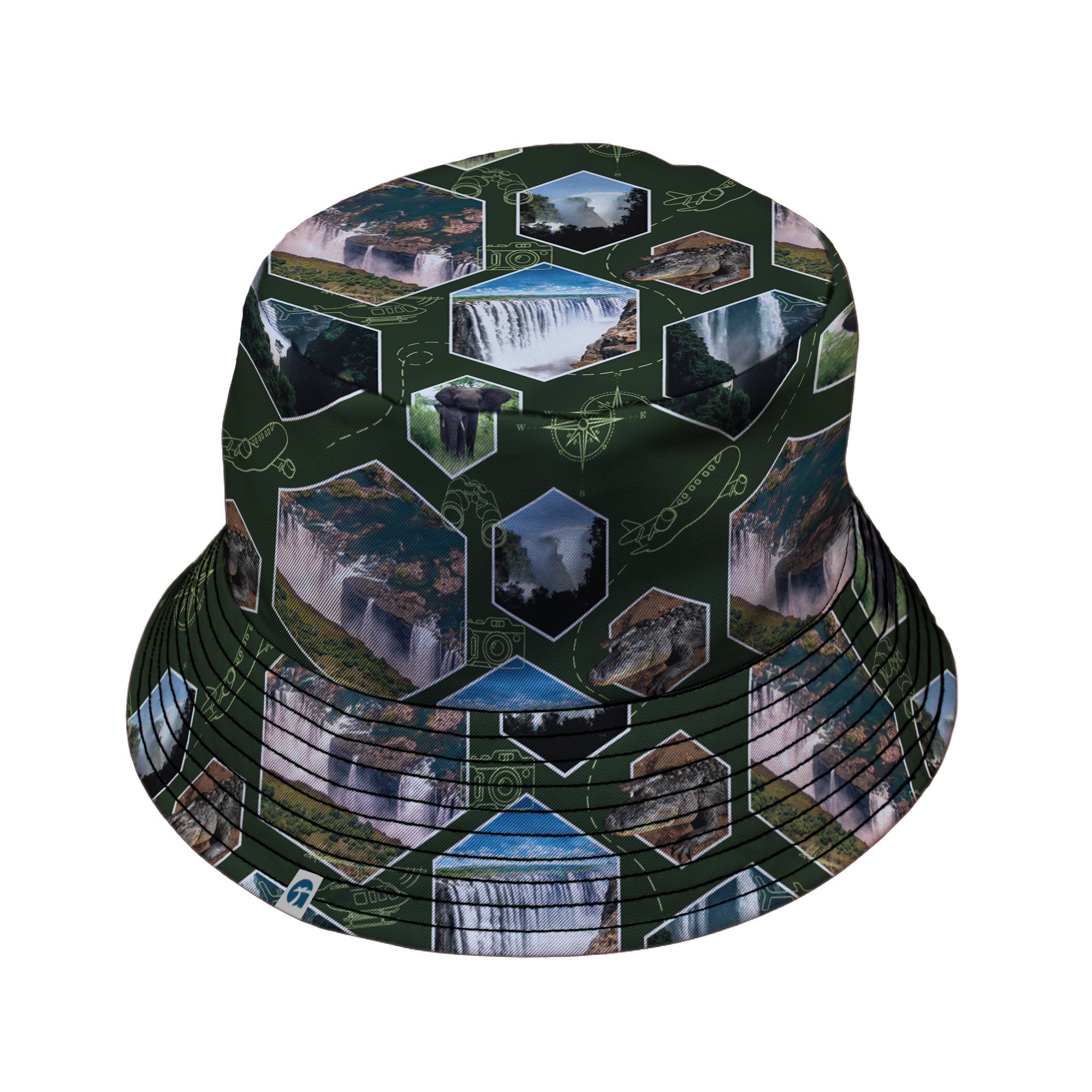Victoria Falls Wonder Bucket Hat Geek Nerd 0925 Botany Print Designs by Nathan