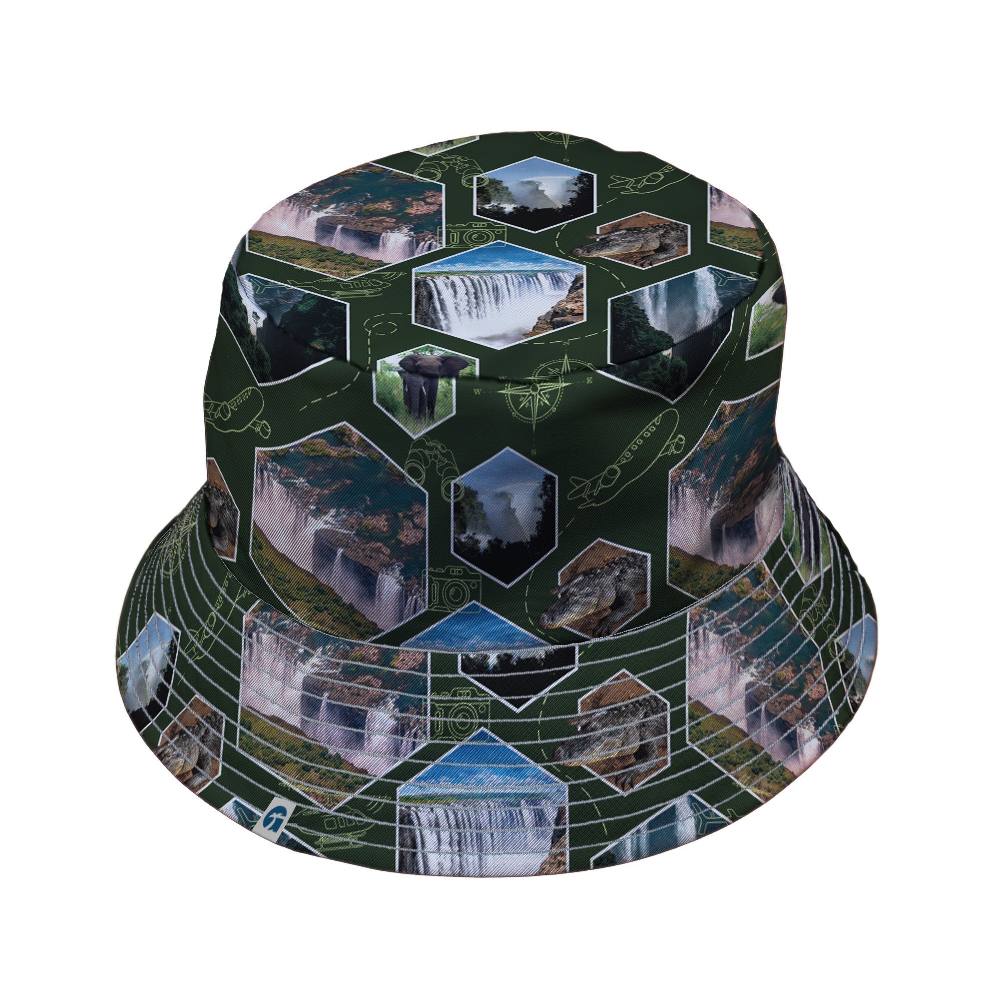 Victoria Falls Wonder Bucket Hat Geek Nerd 0925 Botany Print Designs by Nathan