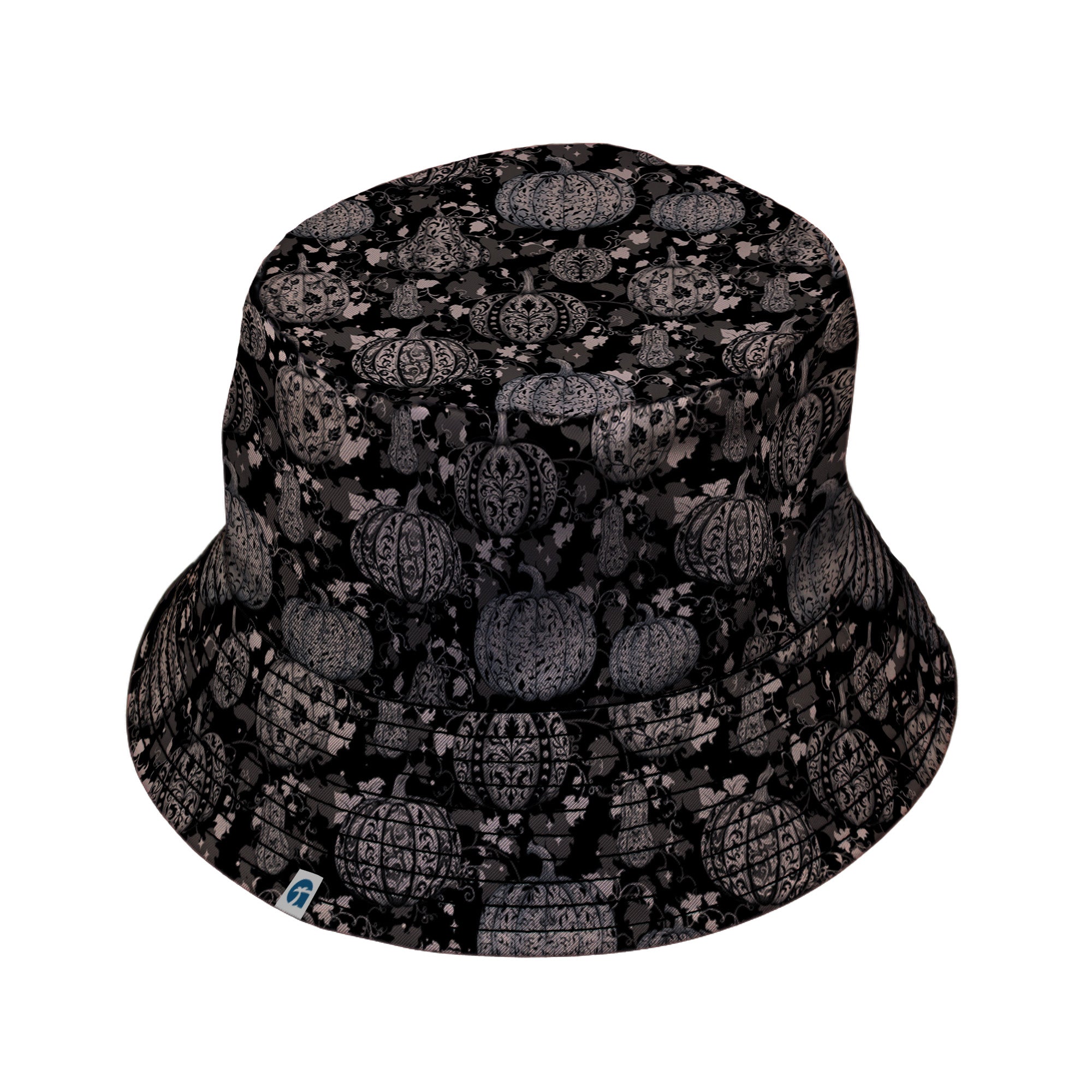 Victorian Pumpkin Gothic Bucket Hat Black Stitching