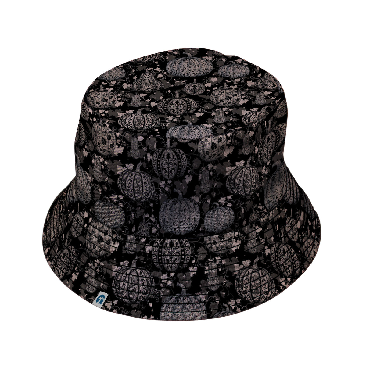 Victorian Pumpkin Gothic Bucket Hat Black Stitching