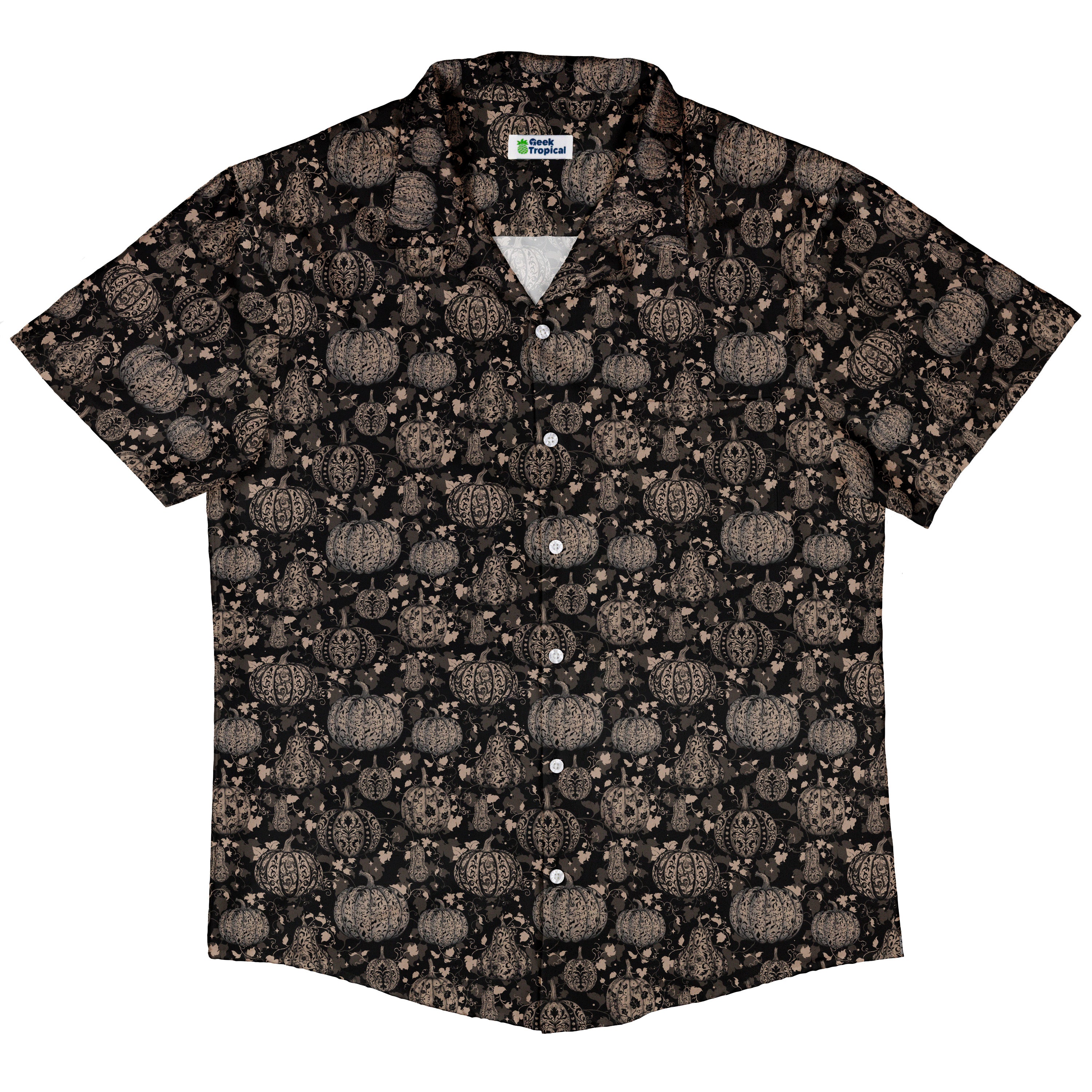 Victorian Pumpkin Gothic Button Up Shirt Hawaiian Front