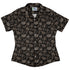Victorian Pumpkin Gothic Curvy Button Up Shirt womens front