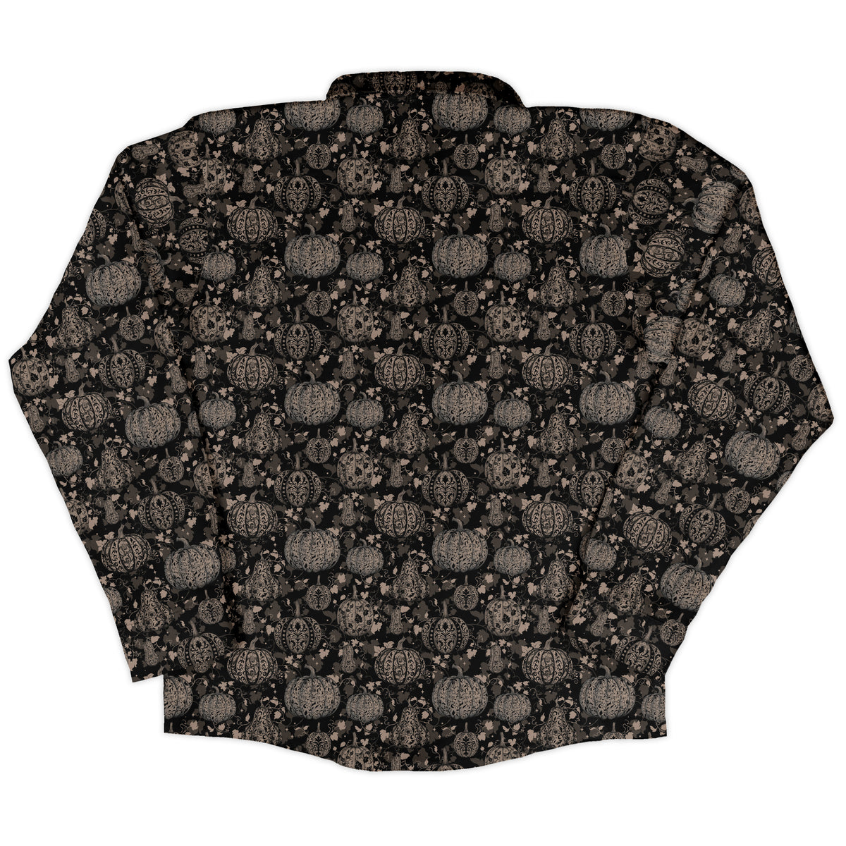 Victorian Pumpkin Gothic Long Sleeve Button Up Shirt back
