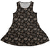 Victorian Pumpkin Gothic Sleeveless Dress front