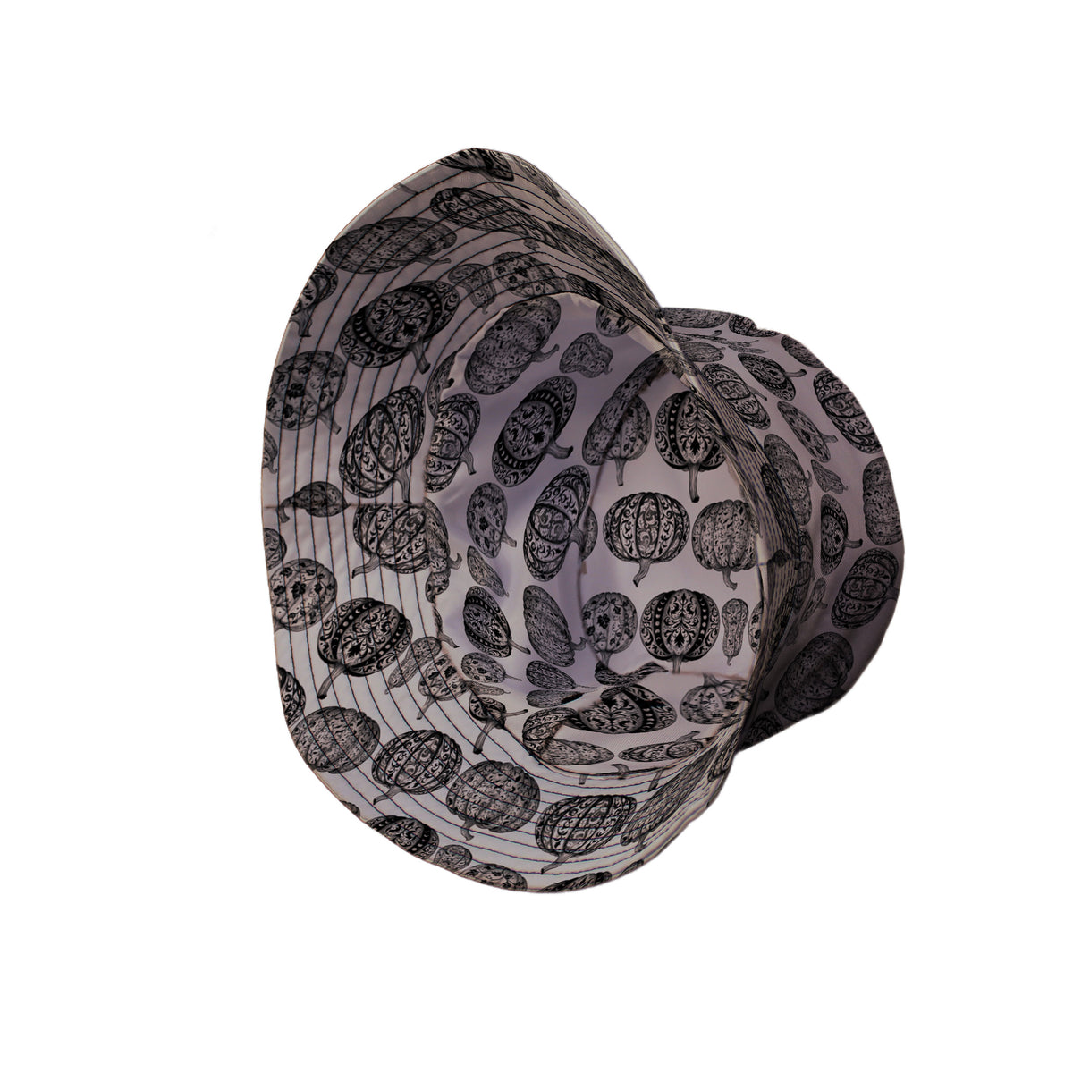 Victorian Pumpkin Ornamental Bucket Hat Side View