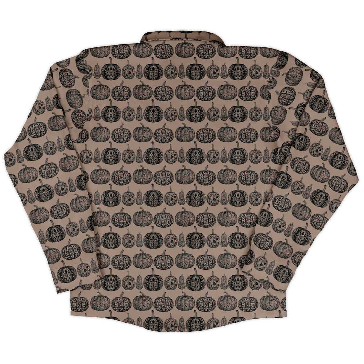 Victorian Pumpkin Ornamental Long Sleeve Button Up Shirt back