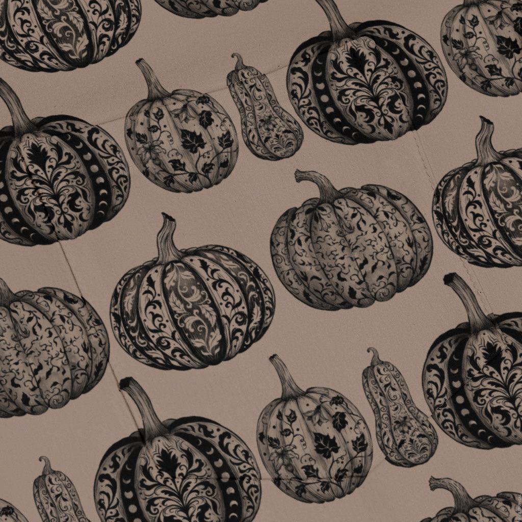 Victorian Pumpkin Ornamental Long Sleeve Button Up Shirt pocket