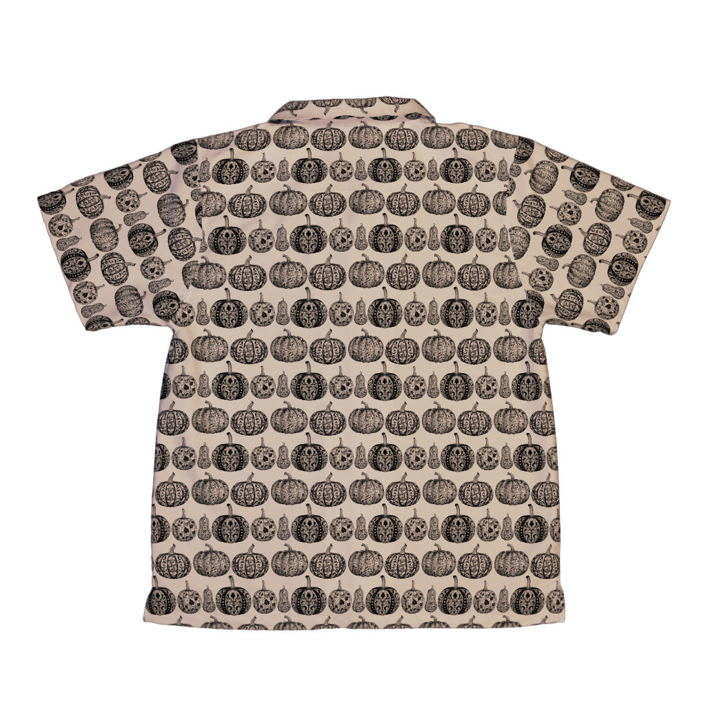 Victorian Pumpkin Ornamental Youth Hawaiian Shirt Back