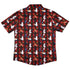 Video Game Cats Christmas Button Up Shirt Geek Nerd adult sizing Christmas Print Design by Claire Murphy