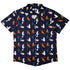 Video Game Cats Dark Button Up Shirt - adult sizing - Animal Patterns - Design by Claire Murphy