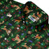 Video Game Dogs Christmas Button Up Shirt Geek Nerd adult sizing Christmas Print Design by Claire Murphy