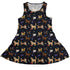 Video Game Dogs Dark Dress Geek Nerd Animal Patterns Design by Claire Murphy lx - C