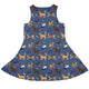 Video Game Dogs Light Dress Geek Nerd Animal Patterns Design by Claire Murphy lx - C