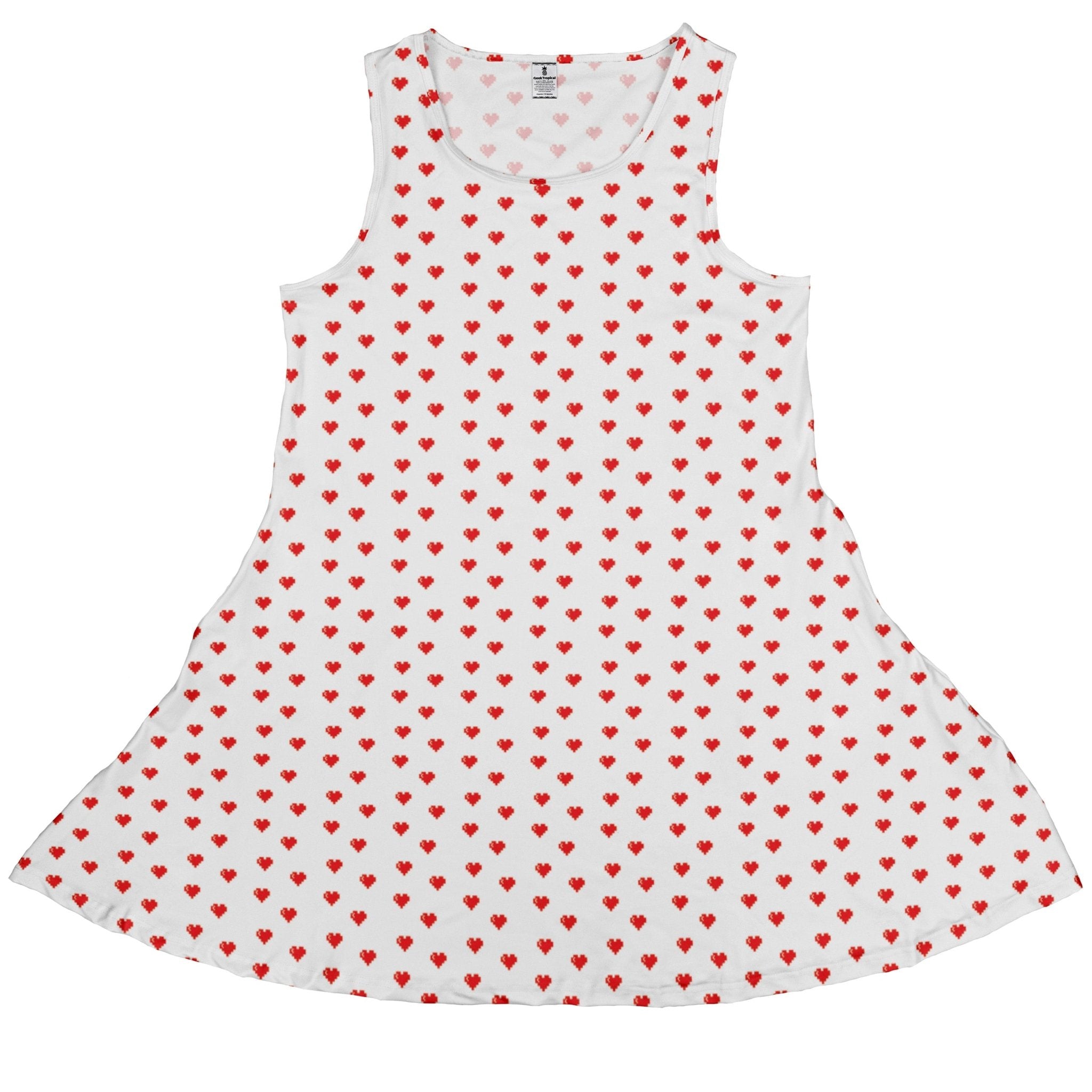 Video Game Heart White Dress Geek Nerd Design by Heather Davenport lx - C Simple Patterns