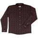 Video Game Hearts Black Long Sleeve Button Up Shirt Geek Nerd adult sizing Design by Heather Davenport FLOW DESC WRITING