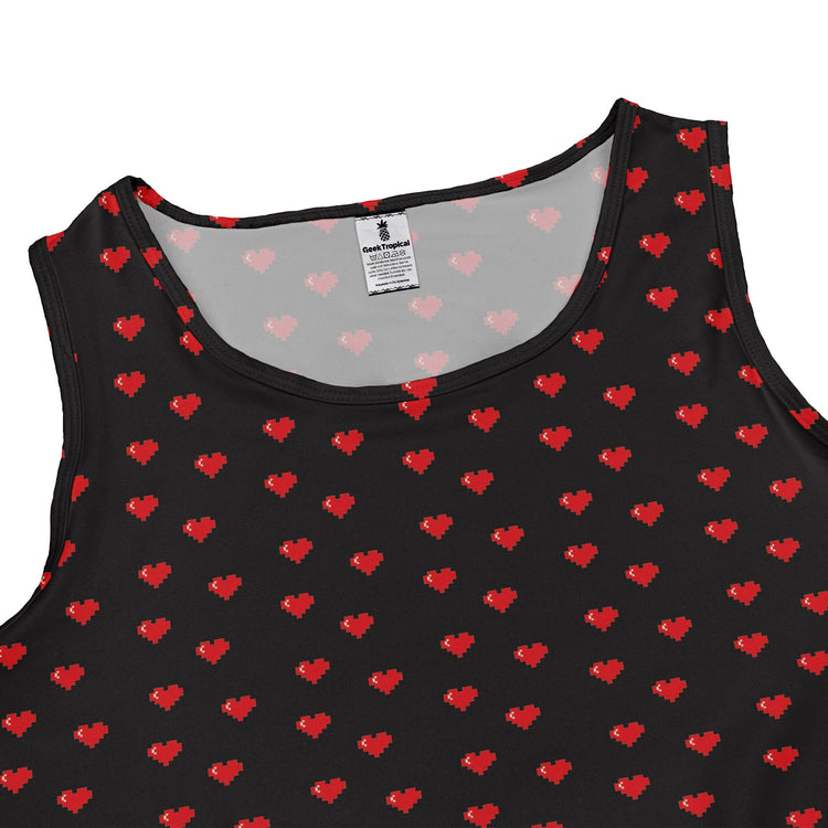 Video Game Hearts Black Dress Geek Nerd Design by Heather Davenport lx - C Simple Patterns