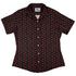 Video Game Hearts Black Curvy Button Up Shirt Geek Nerd Design by Heather Davenport Simple Patterns video game arcade print