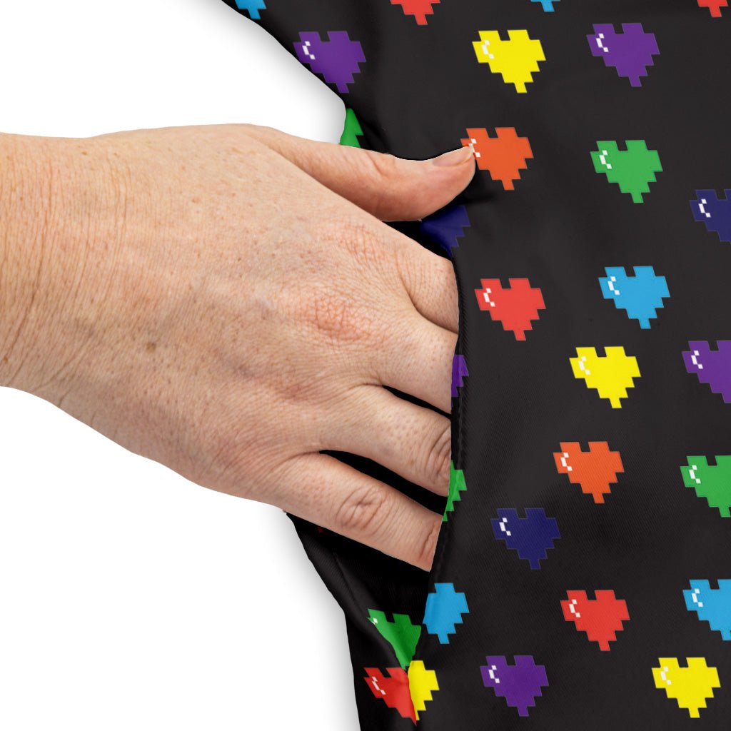 Video Game LGBTQ+ Pride Hearts Dress Geek Nerd Design by Heather Davenport lx - C Pride Patterns