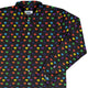 Video Game LGBTQ+ Pride Hearts Long Sleeve Button Up Shirt Geek Nerd adult sizing Design by Heather Davenport Pride Patterns