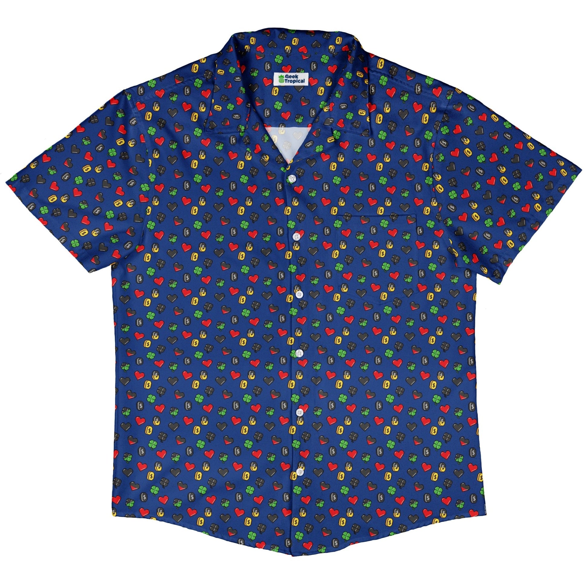 Video Game Stats Button Up Shirt Geek Nerd 0925 adult sizing All Adult Button Up Shirts