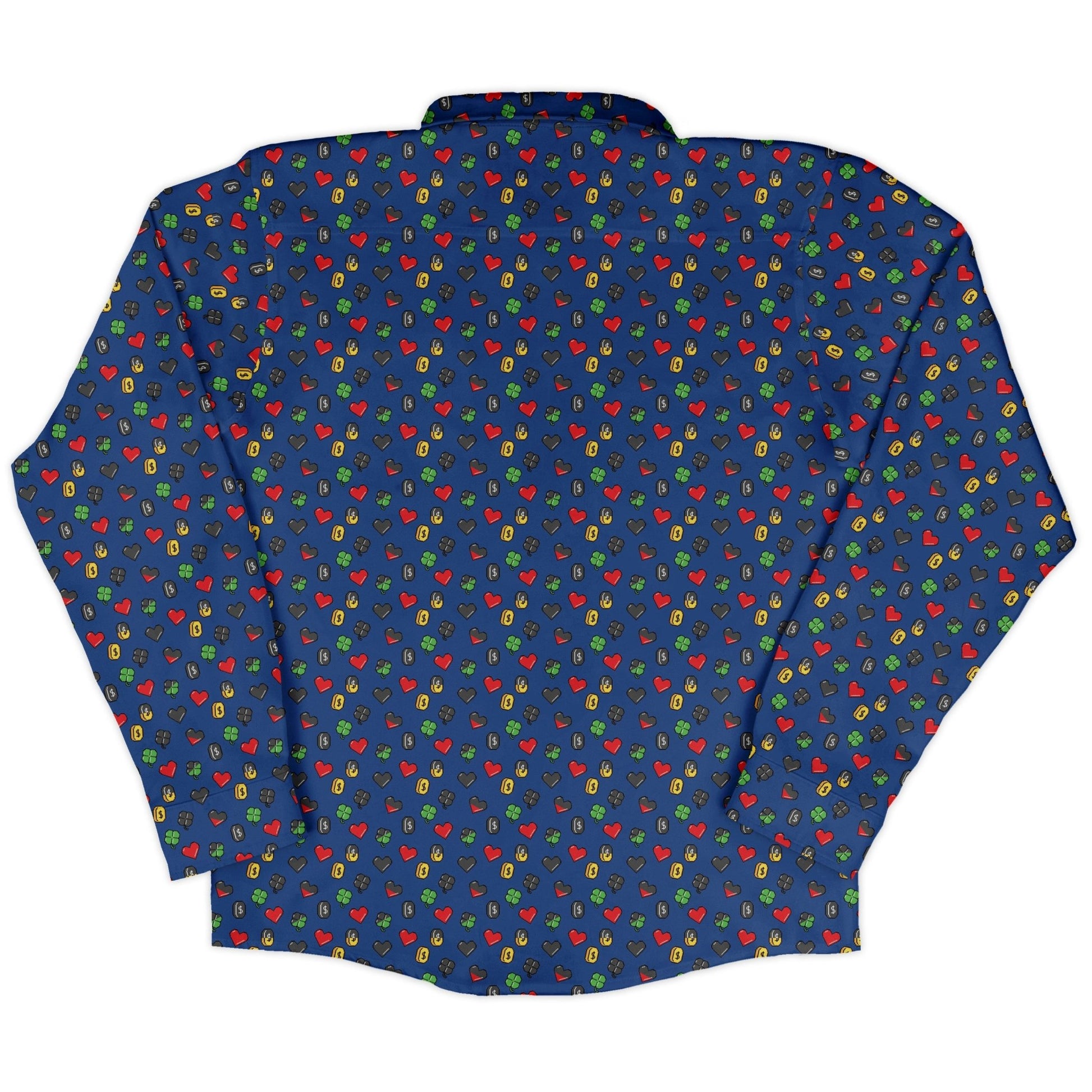 Video Game Stats Long Sleeve Button Up Shirt Geek Nerd 0925 adult sizing All Adult Button Up Shirts