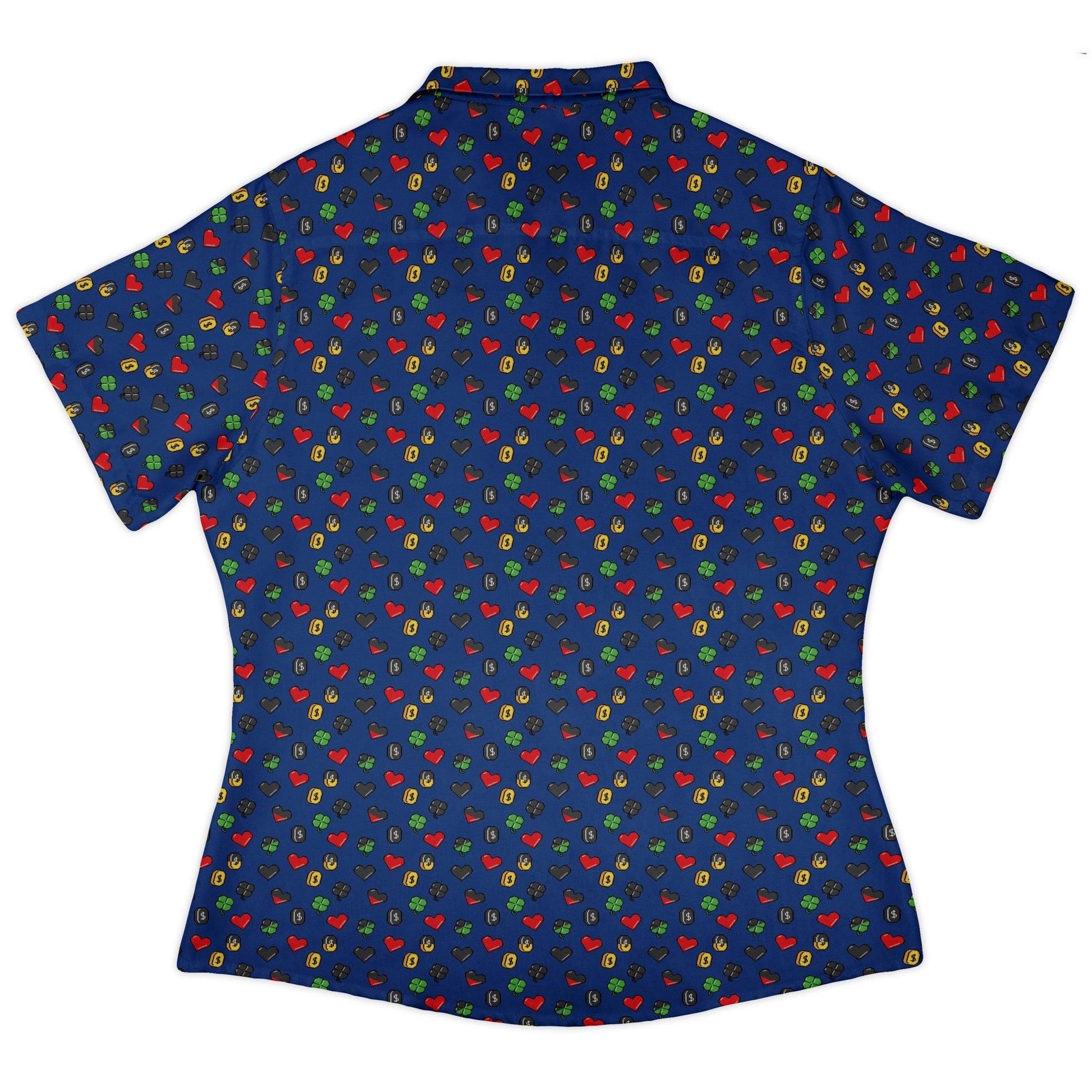 Video Game Stats Curvy Button Up Shirt Geek Nerd 0925 All Adult Button Up Shirts Design by Tobe Fonseca