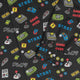 Video Gamer Black Video Game Long Sleeve Button Up Shirt Geek Nerd adult sizing video game arcade print