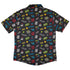 Video Gamer Black Video Game Button Up Shirt - adult sizing - video game arcade print -