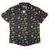 Video Gamer Black Video Game Button Up Shirt - adult sizing - video game arcade print -