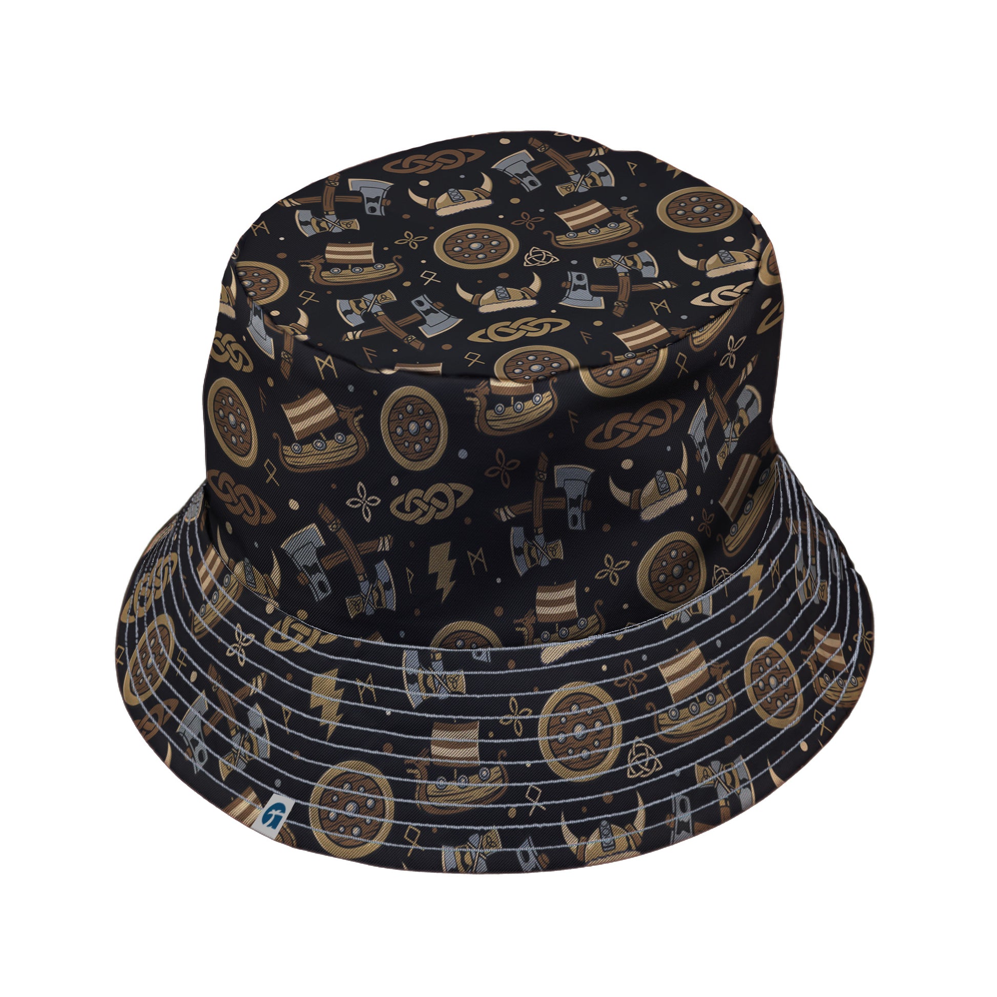 Viking Voyage Bucket Hat Gray Stitching