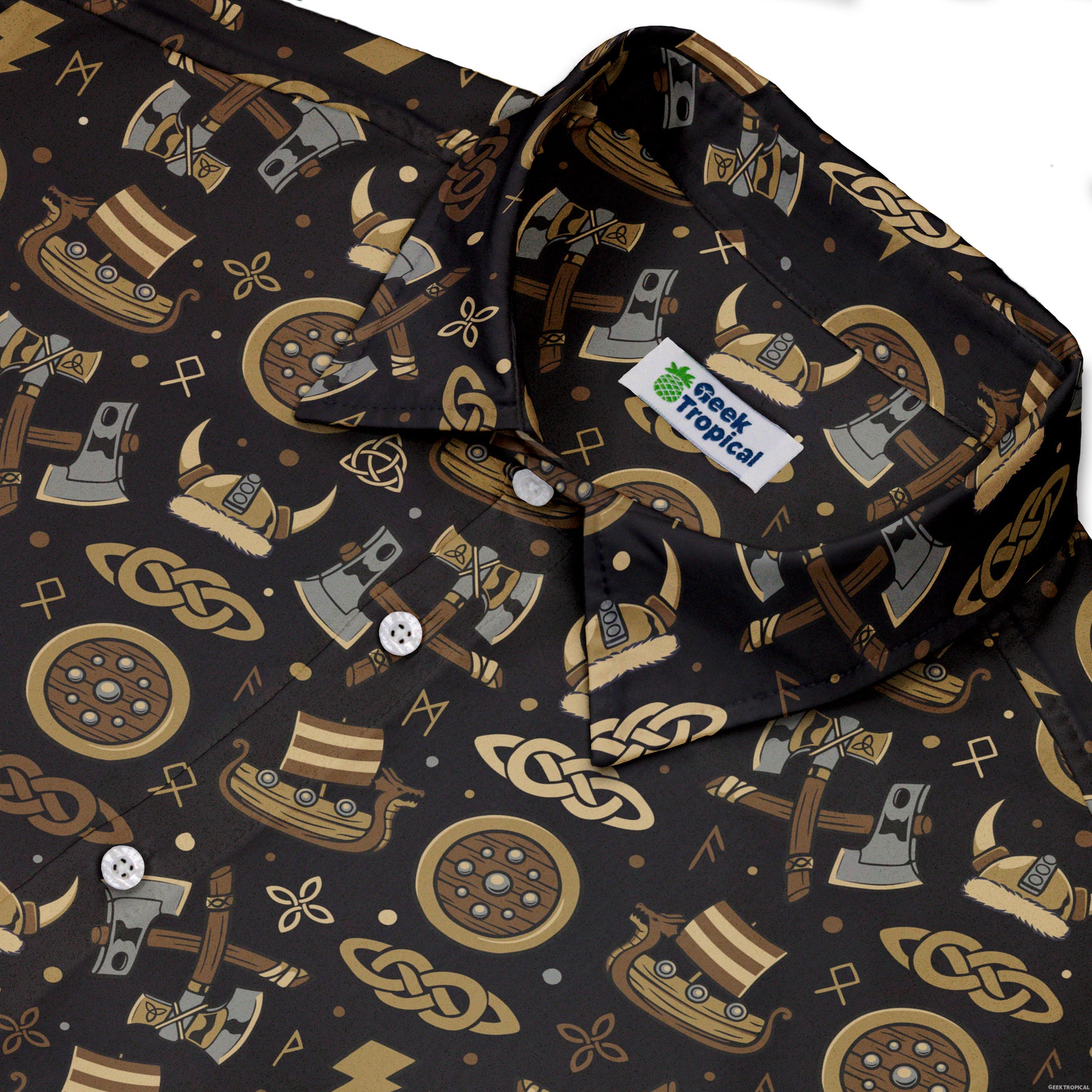 Viking Voyage Button Up Shirt Neck