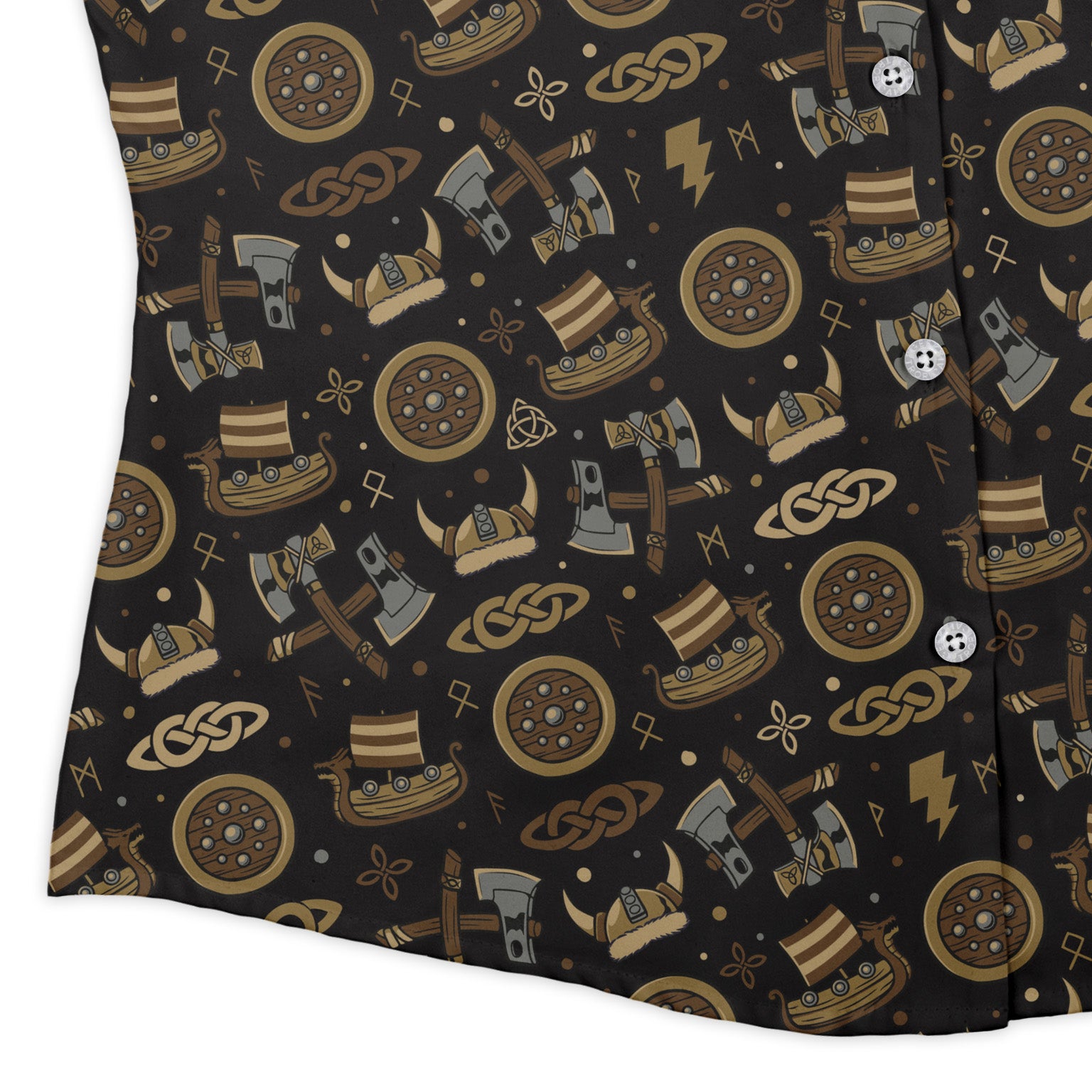 Viking Voyage Curvy Button Up Shirt womens corner