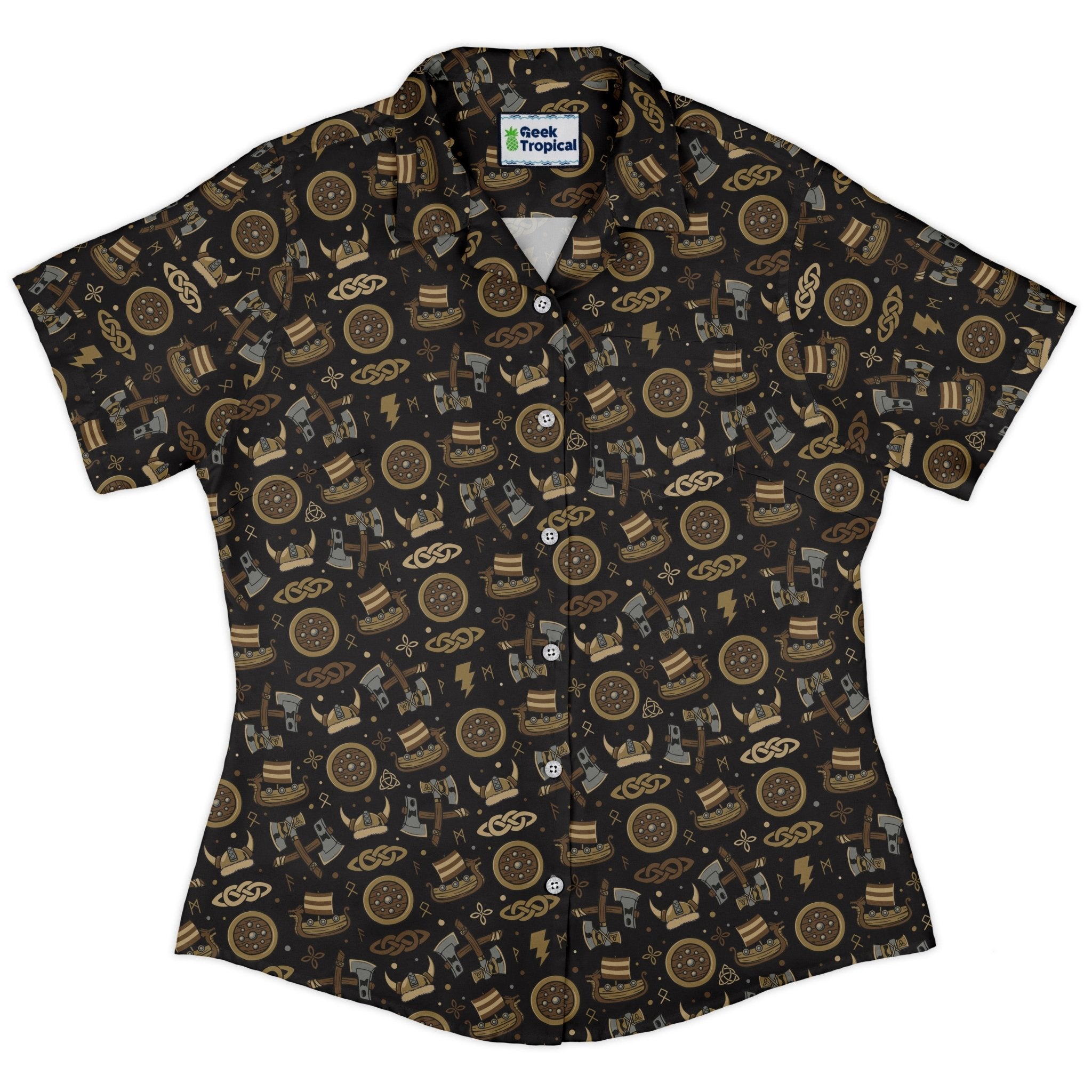 Viking Voyage Curvy Button Up Shirt 2