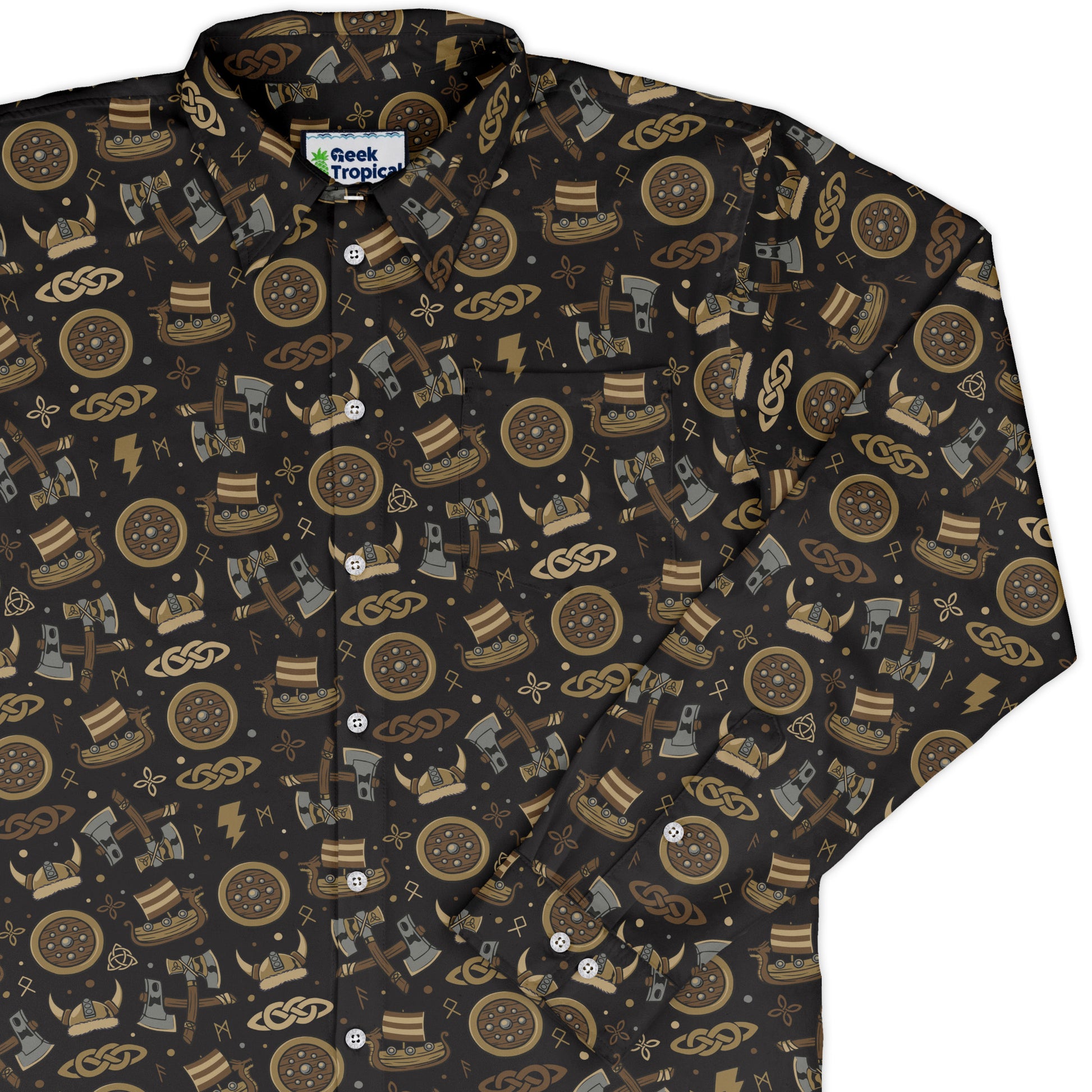 Viking Voyage Long Sleeve Button Up Shirt cover