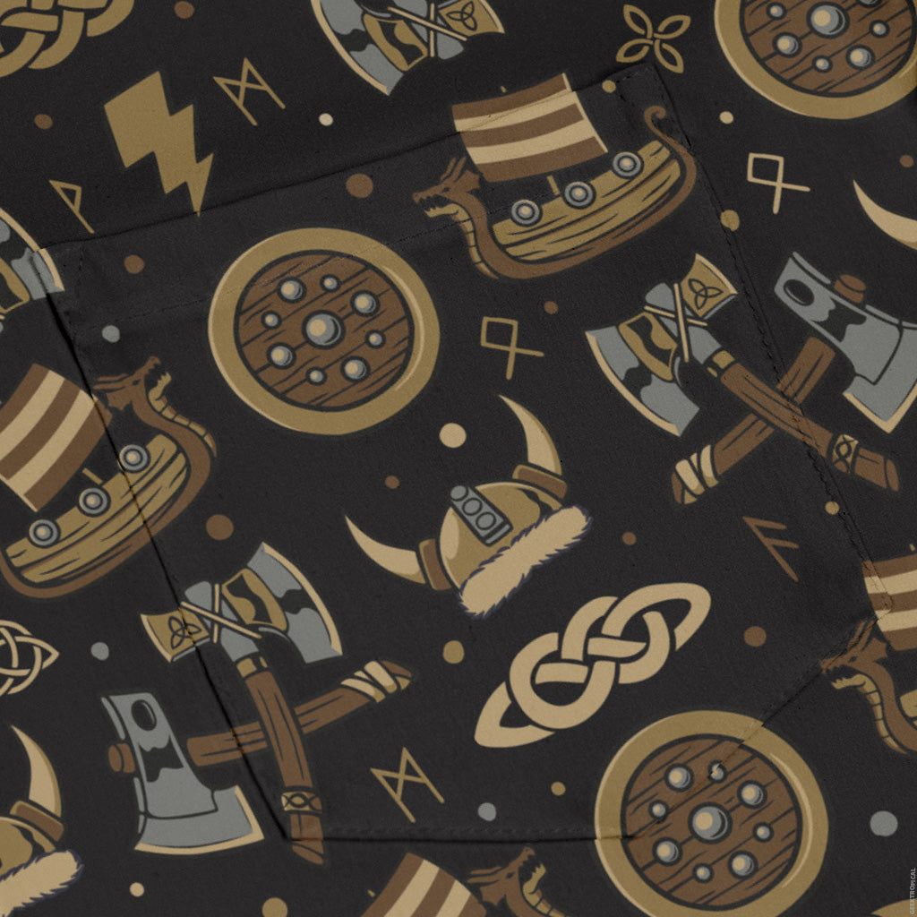 Viking Voyage Long Sleeve Button Up Shirt pocket