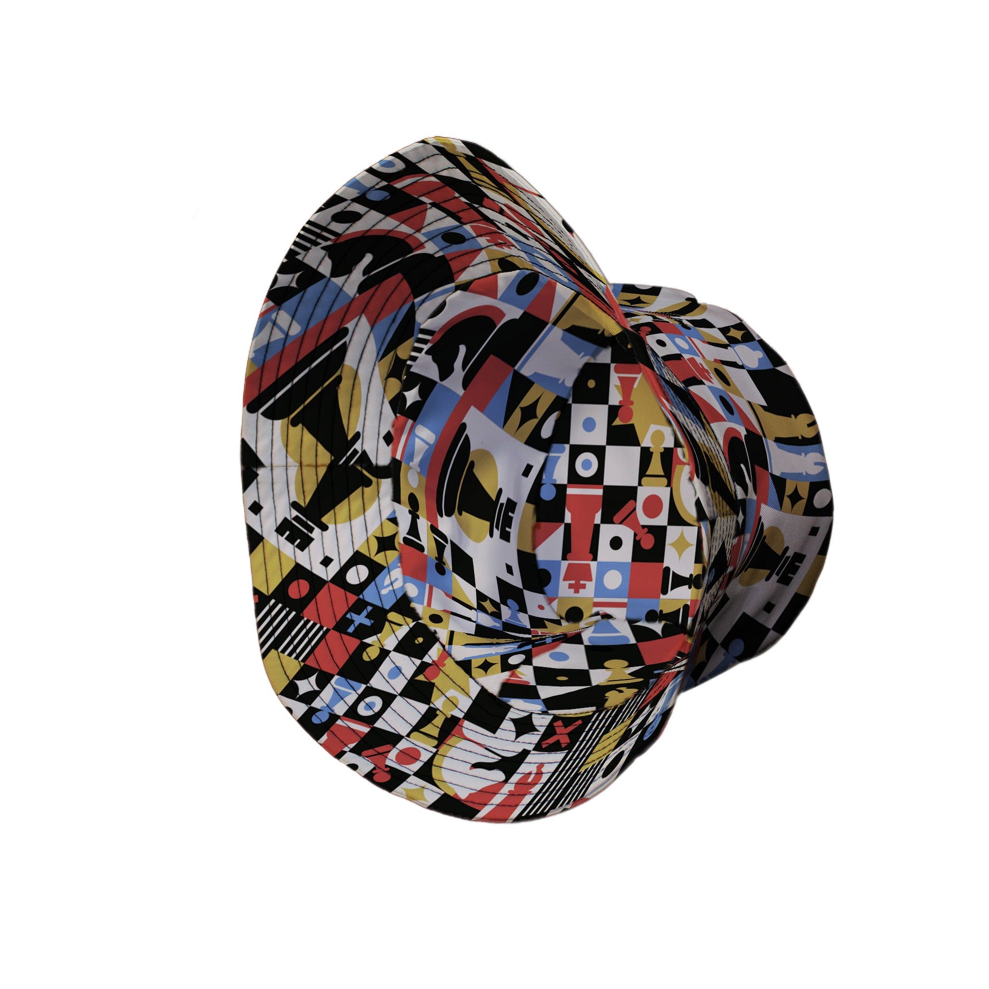 Vintage Chess Art Bucket Hat Geek Nerd 0925 board game print Design by Tobe Fonseca