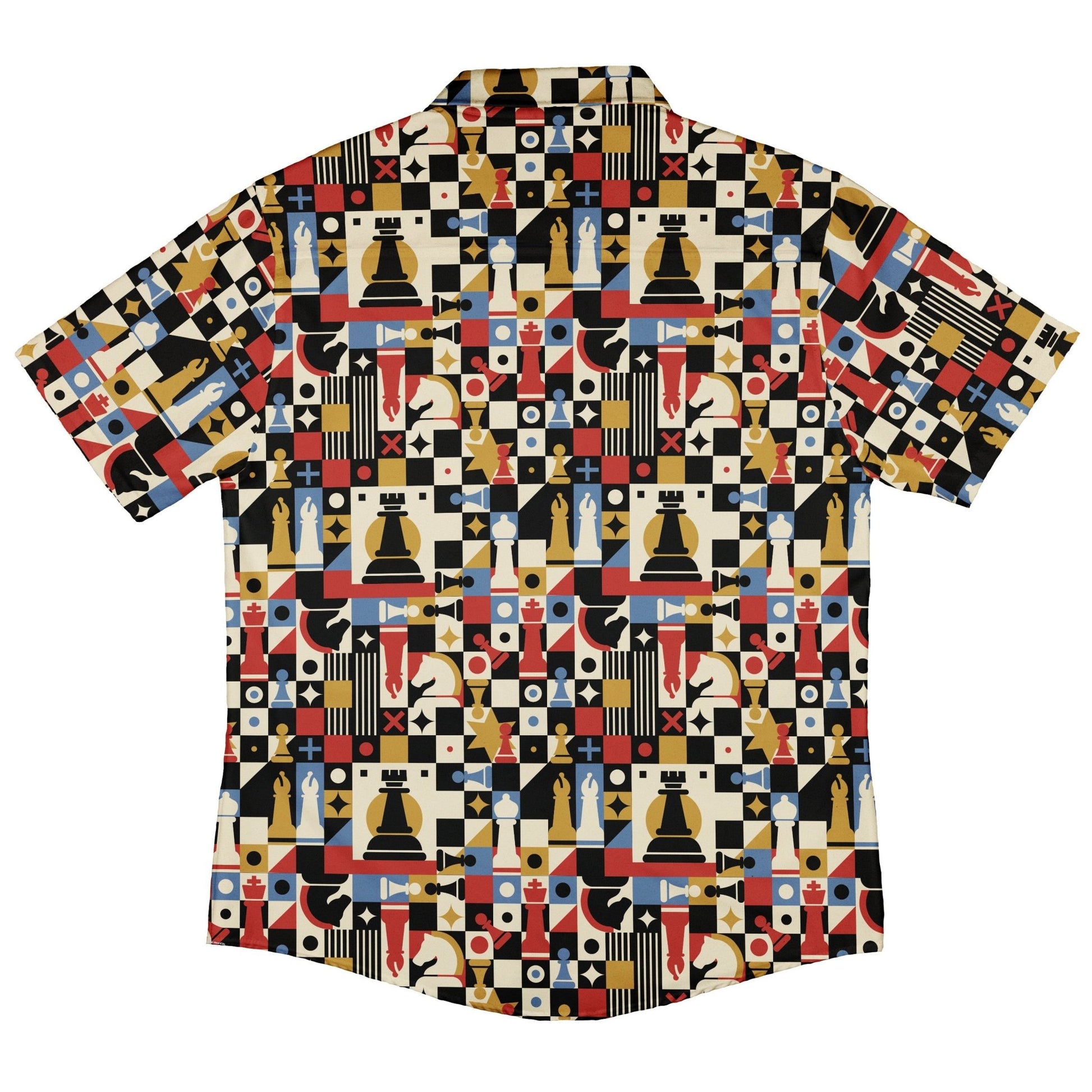Vintage Chess Art Button Up Shirt Geek Nerd 0925 adult sizing All Adult Button Up Shirts