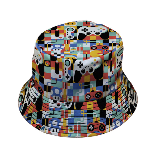 Vintage Gamer Art Bucket Hat Geek Nerd 0925 Design by Tobe Fonseca FLOW DESC WRITING