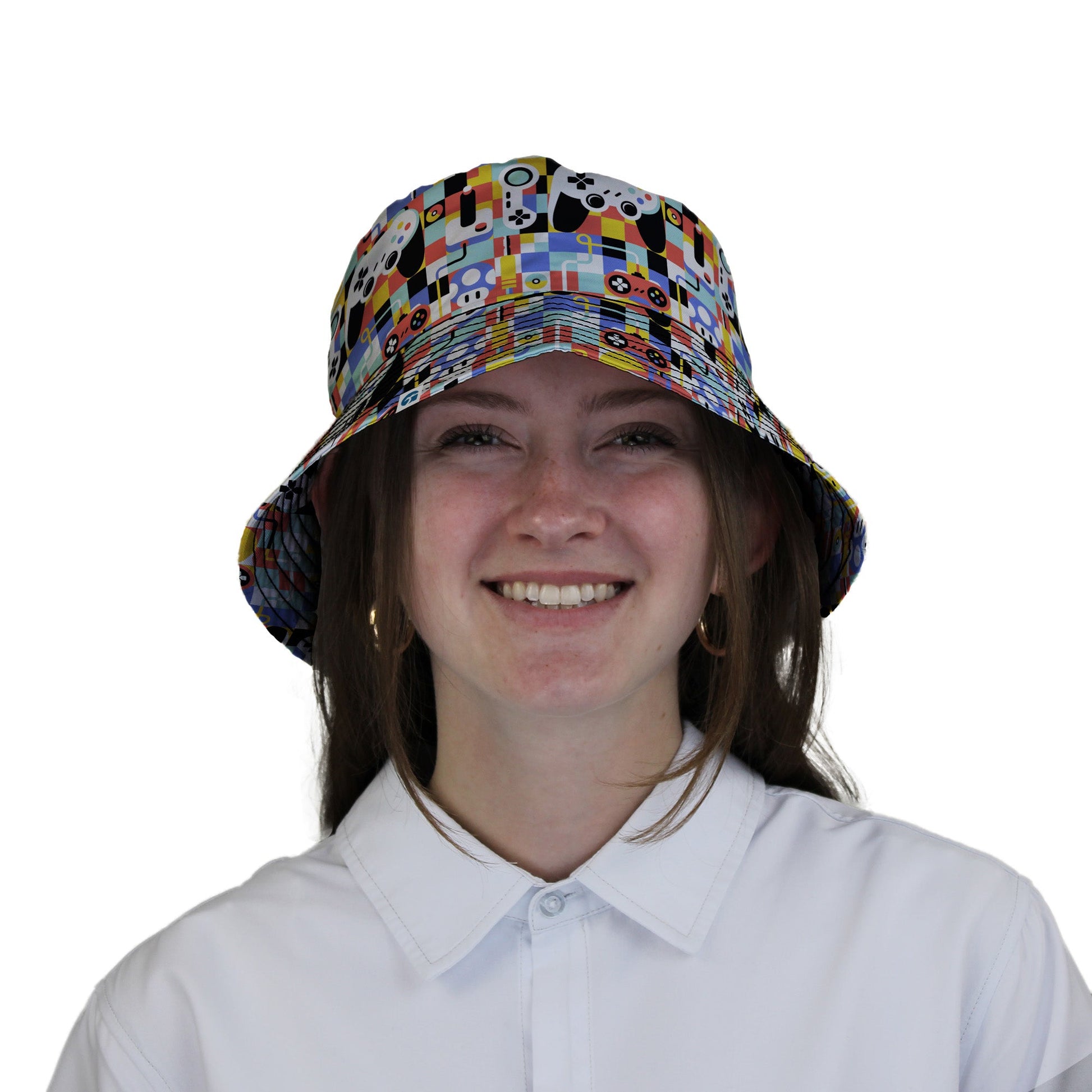 Vintage Gamer Art Bucket Hat Geek Nerd 0925 Design by Tobe Fonseca FLOW DESC WRITING