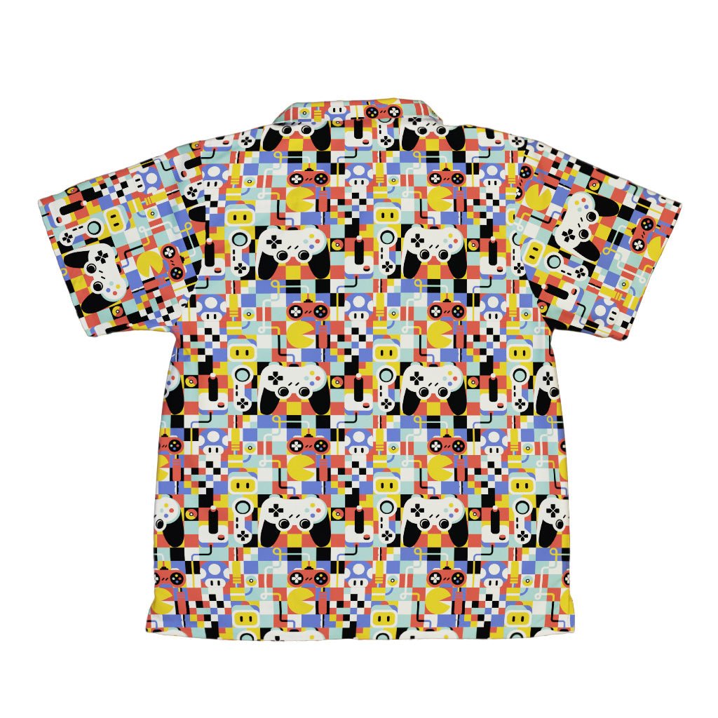 Vintage Gamer Art Youth Hawaiian Shirt Geek Nerd 0925 Design by Tobe Fonseca FLOW DESC WRITING