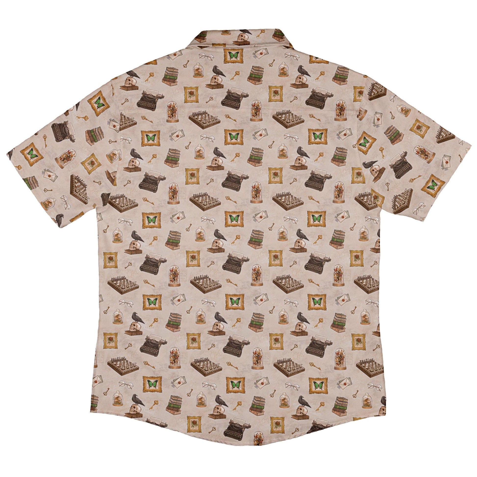 Vintage Gothic Library Button Up Shirt - adult sizing - Anime - Ivy Dolamore