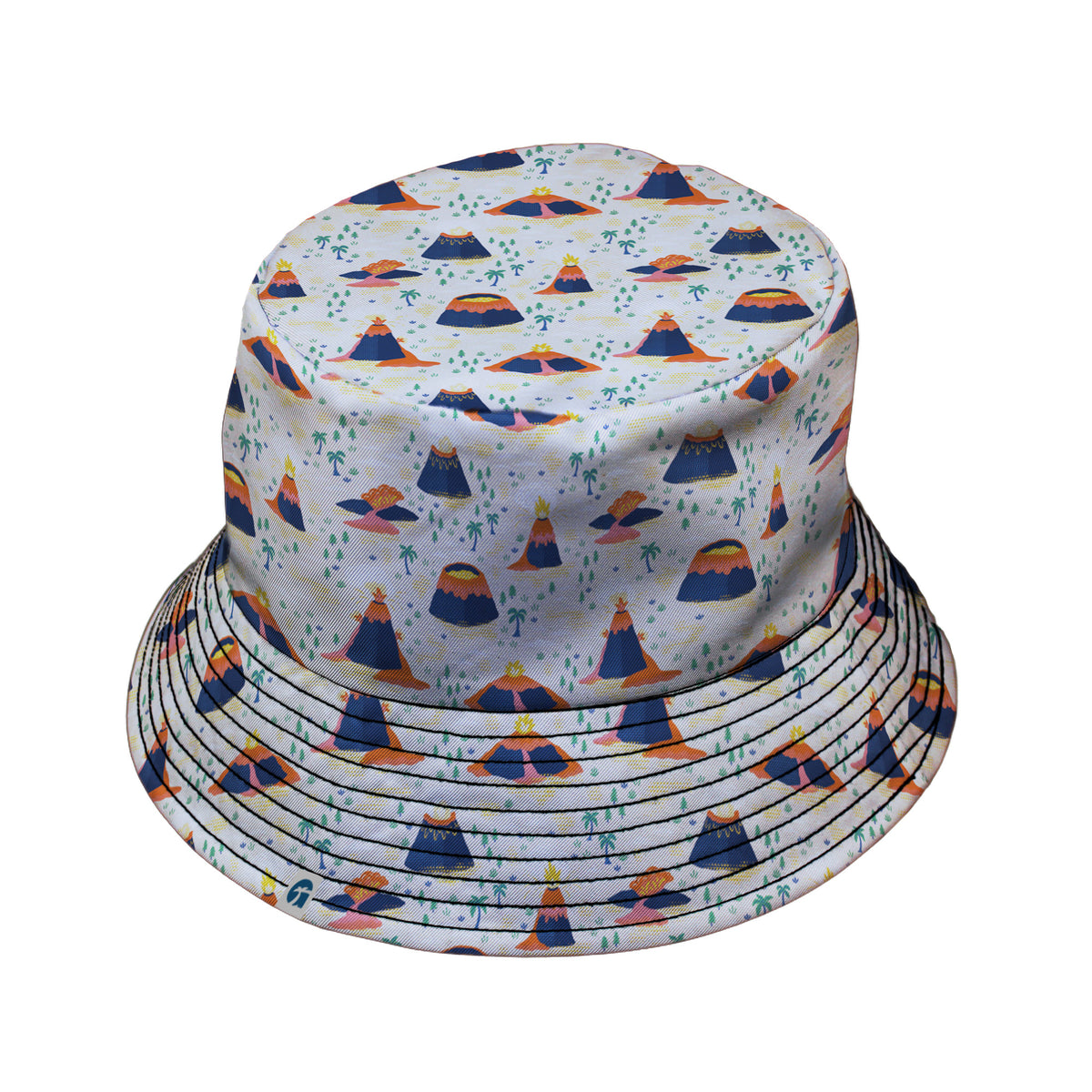 Volcanology Bucket Hat Black Stitching