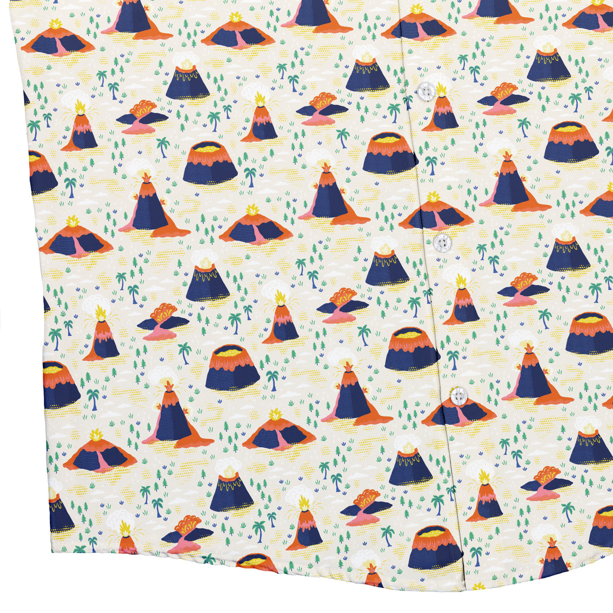 Volcanology Button Up Shirt Bottom Corner