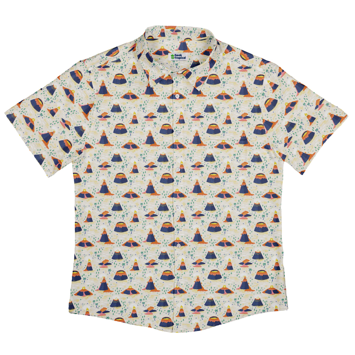 Volcanology Button Up Shirt Flat Front