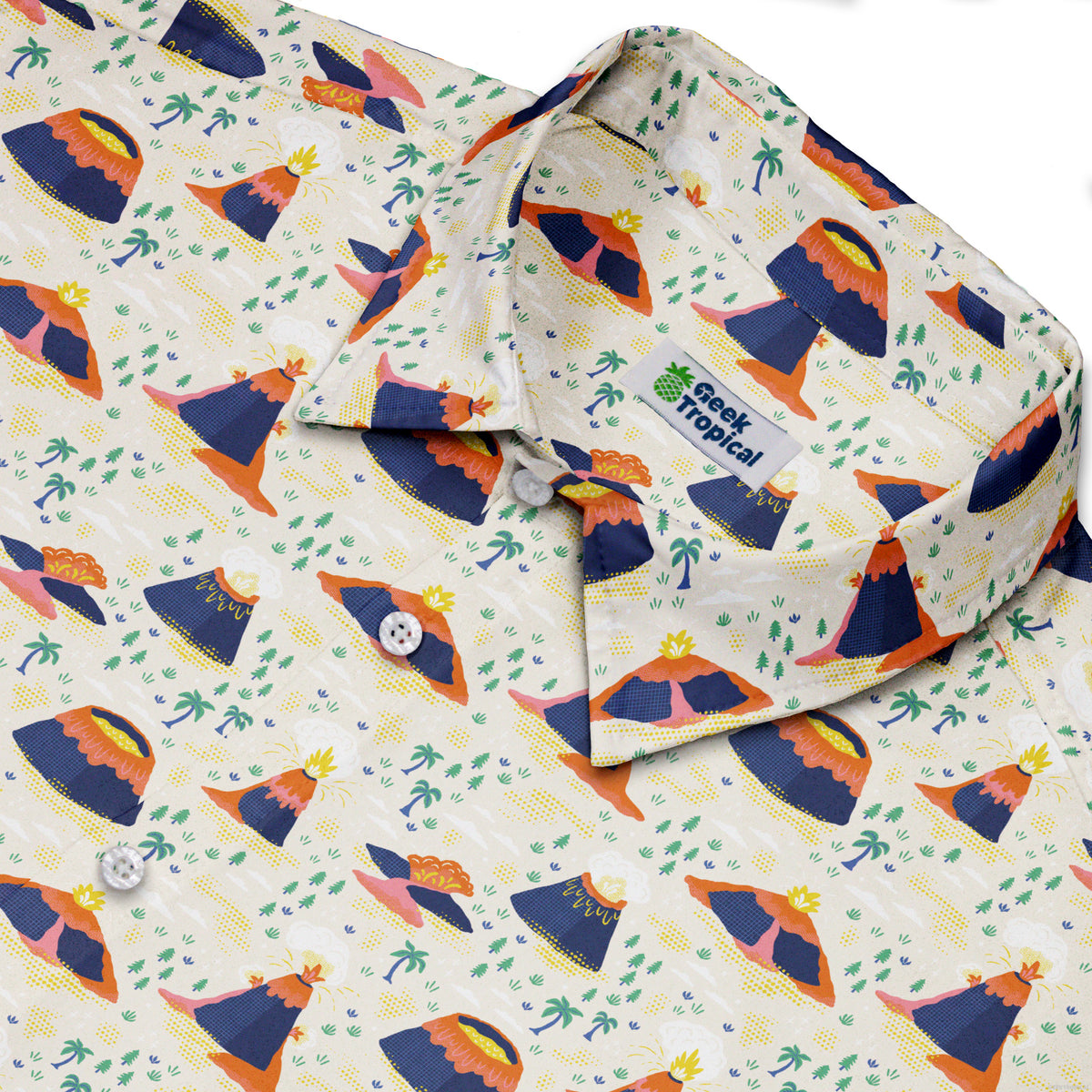 Volcanology Button Up Shirt Neck